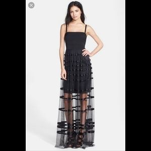 Vera Wang black illusion gown